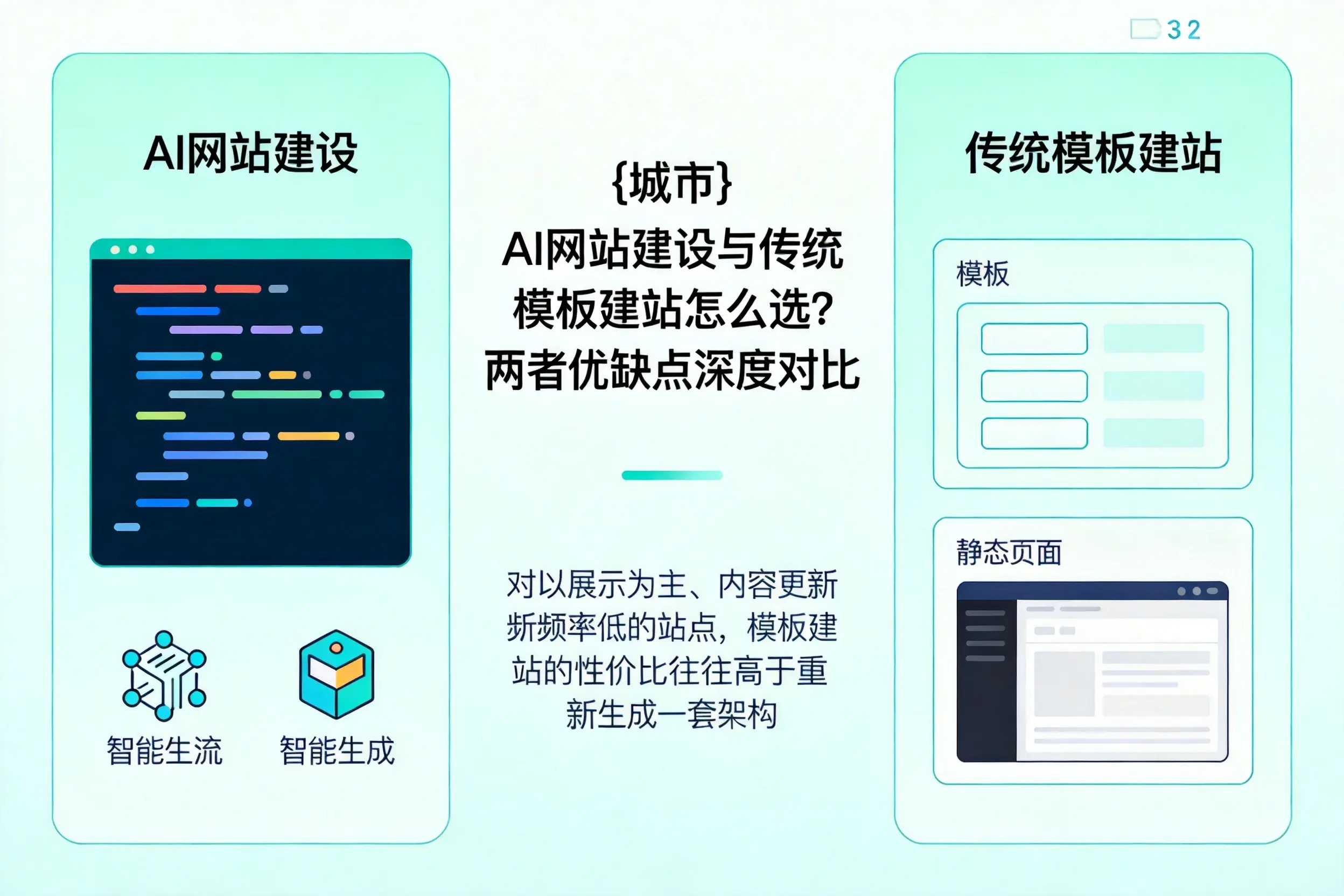 林芝AI网站建设与传统模板建站怎么选?两者优缺点深度对比