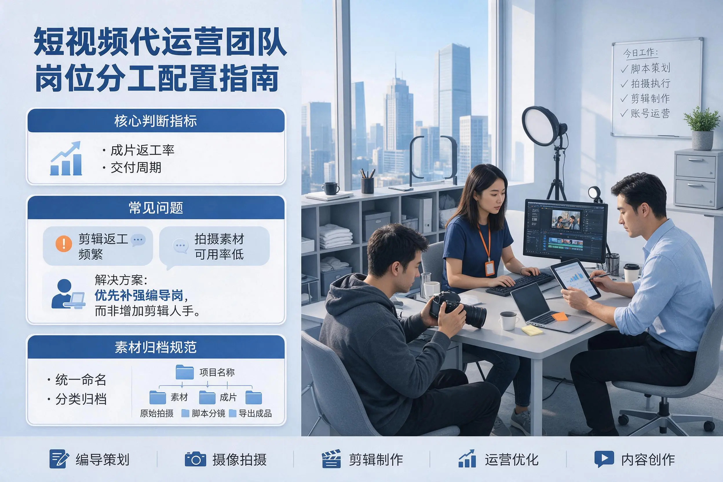 短视频代运营团队如何配置？林芝企业岗位分工科普说明