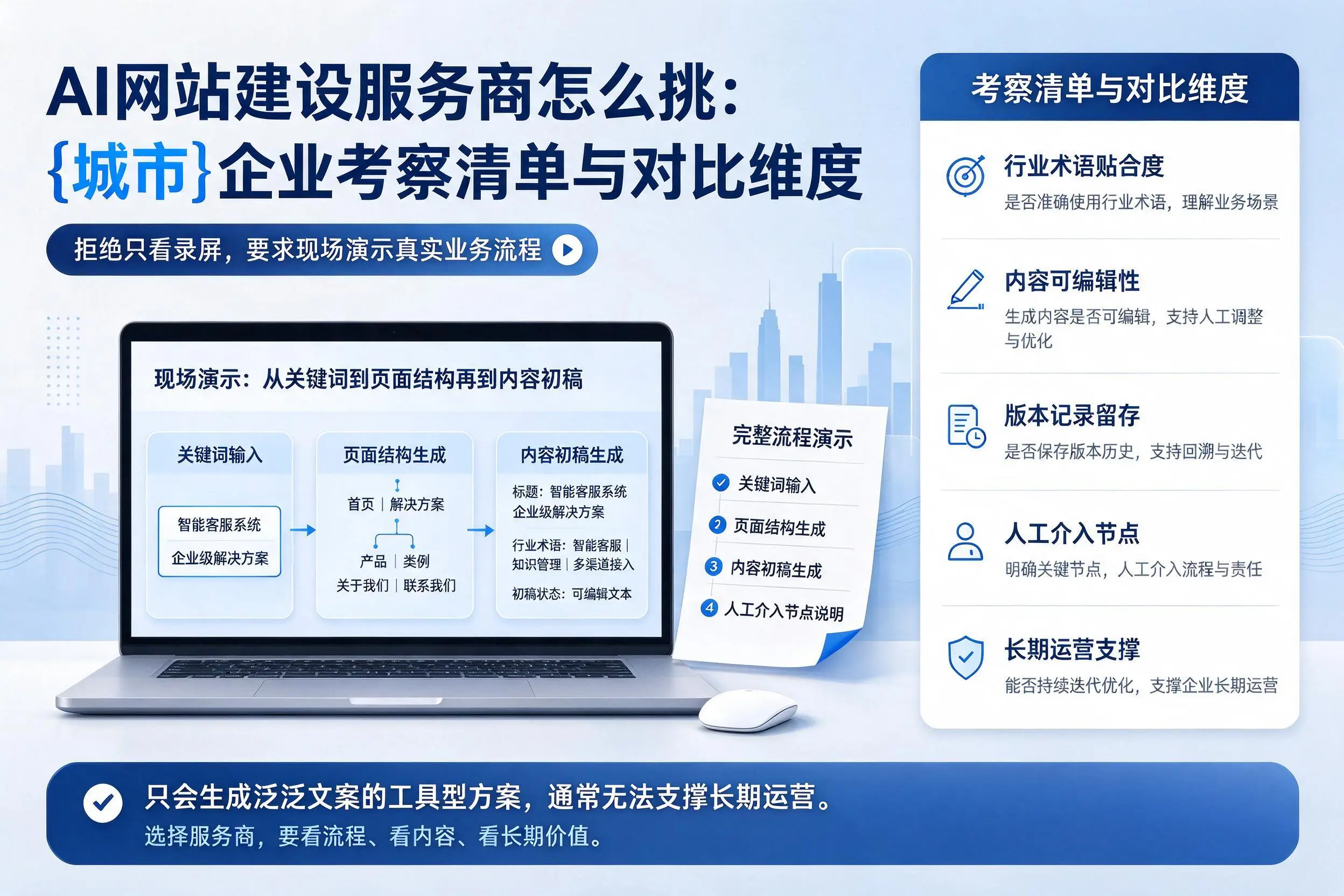 AI网站建设服务商怎么挑：林芝企业考察清单与对比维度