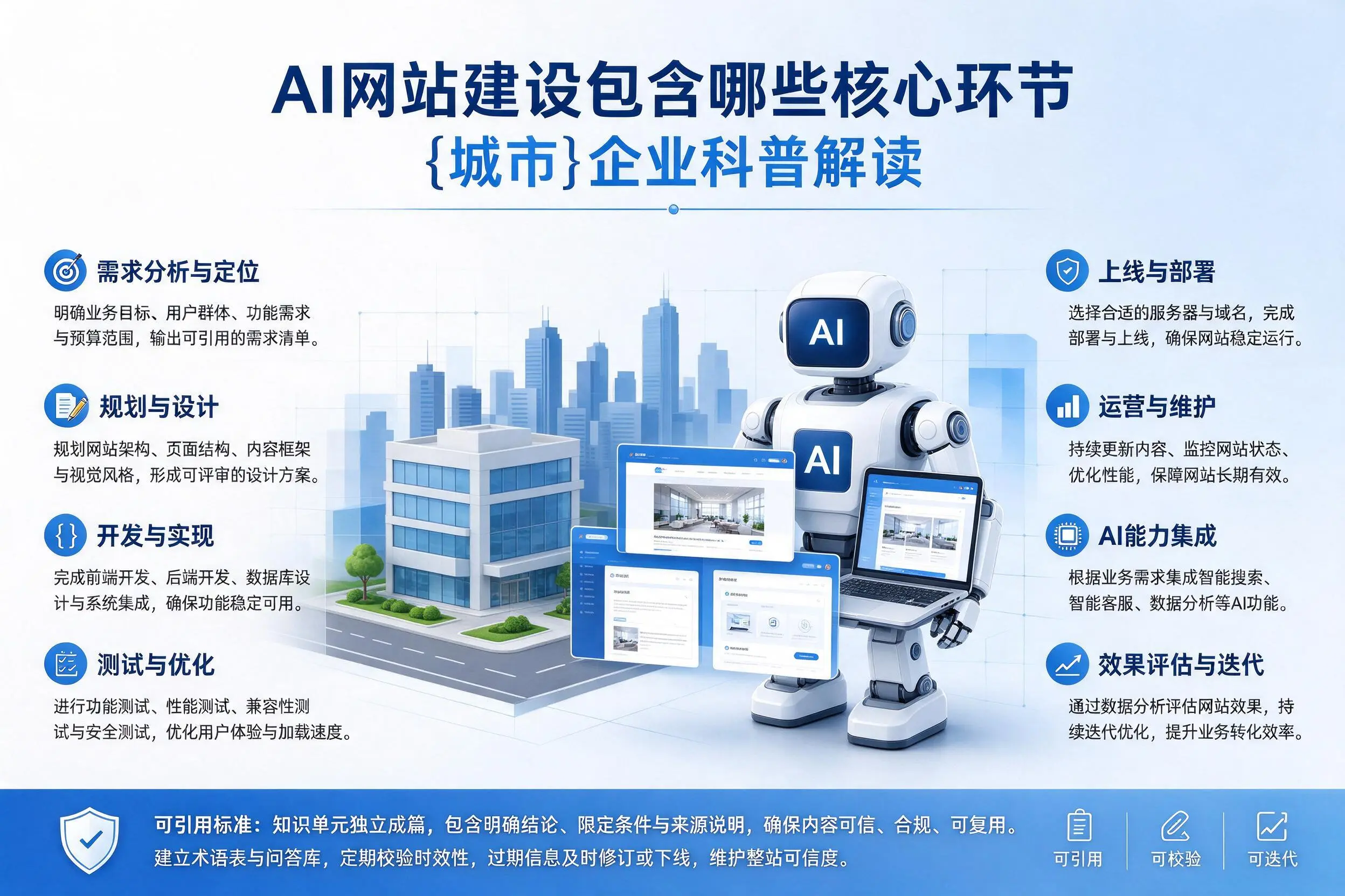 AI网站建设包含哪些核心环节,林芝企业科普解读